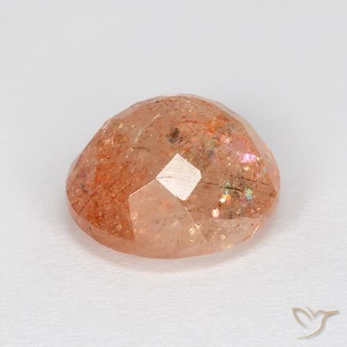 Sunstone Gemstone in 11 mm (calibrated) Size for Sale, Sunstone Stone in Medium-Light Orange Color
