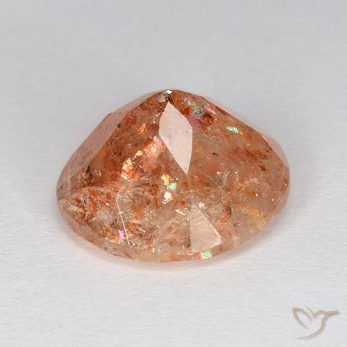 Sunstone Gemstone in 11 mm (calibrated) Size for Sale, Sunstone Stone in Ginger Orange Color