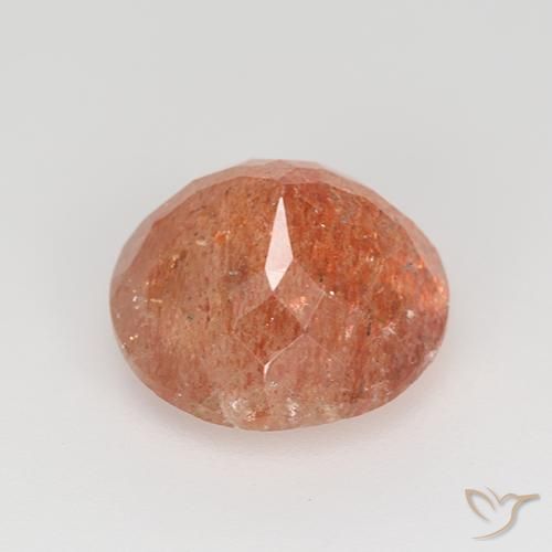 Sunstone Gemstone in 11 mm (calibrated) Size for Sale, Sunstone Stone in Reddish Orange Color