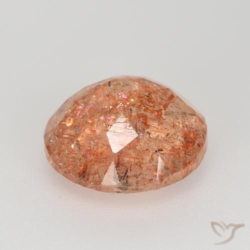 Sunstone Gemstone in 11 mm (calibrated) Size for Sale, Sunstone Stone in Grapefruit Orange Color