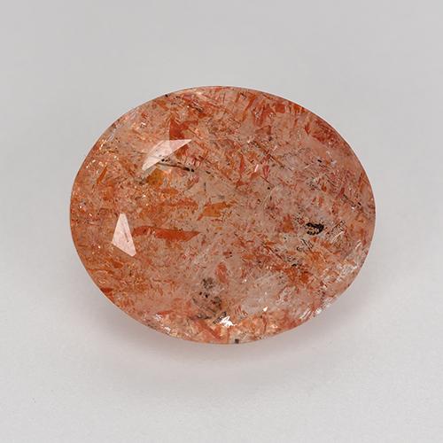 Grapefruit Orange Солнечный Камень Камень - 4.2ct Фасетный Овал (ID: 517322)