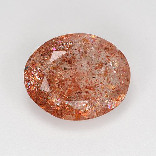 Medium Orange Sonnenstein Edelstein - 3.7ct Oval facettiert (ID: 517327)