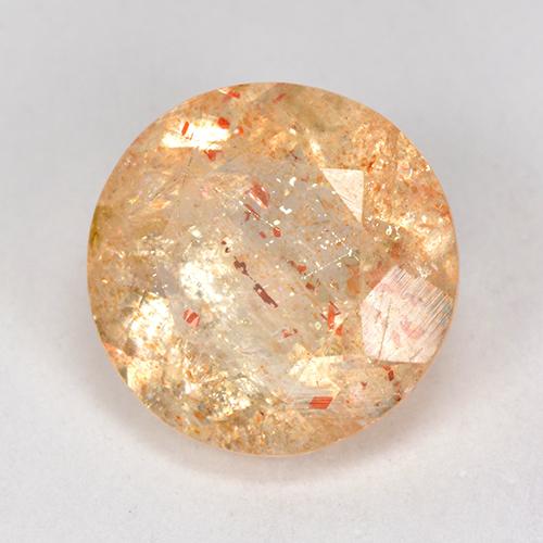 4.05 ct Orange Sunstone Stone, Natural Sunstone in Round Facet Shape for Sale