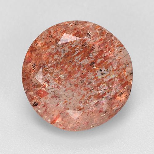 Piedra del Sol Naranja Faceta Redonda de 3.76 ct de India, dimensión 11,1mm, piedra preciosa natural No tratado, claridad Translúcido, Piedra del Sol de 1 pieza en color Naranja pomelo, dureza Mohs de 6 - 6.5, Photo A