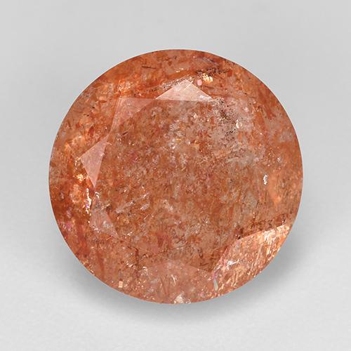Medium Orange Sonnenstein Edelstein - 4.8ct Rund Facettenschliff (ID: 518907)