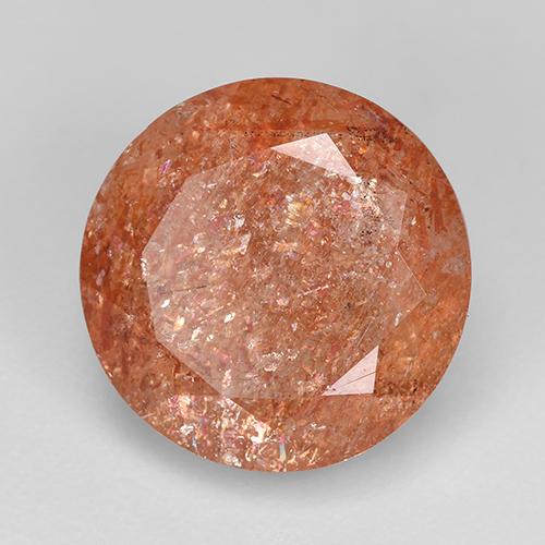4.81 ct Orange Sunstone Stone, Natural Sunstone in Round Facet Shape for Sale