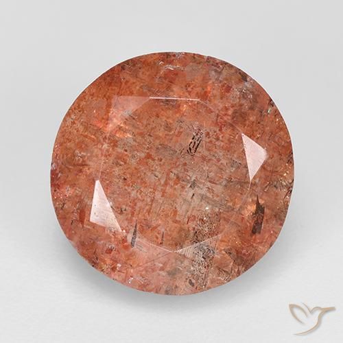 4.80ct Natural Warm Orange Sunstone, Round, Translucent