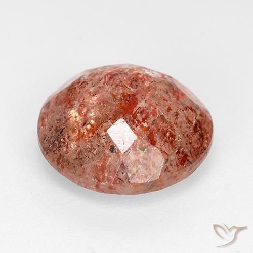 Sunstone Gemstone in 12 mm (calibrated) Size for Sale, Sunstone Stone in Reddish Orange Color