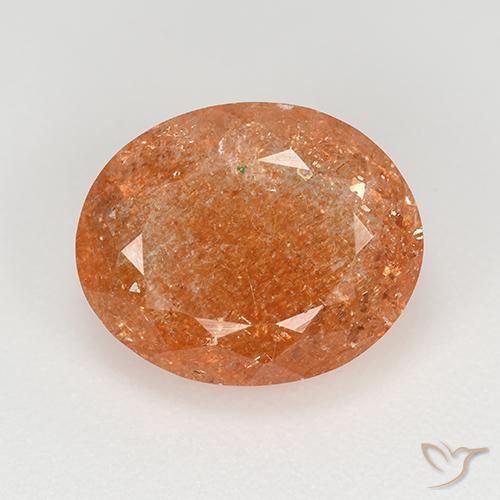 Piedra del Sol Naranja Forma ovalada de 12,2 x 9,9mm de India, peso de 4.92ct, piedra preciosa No tratado de forma natural en claridad Translúcido, Piedra del Sol de 1 pieza: el color es Naranja medio, dureza Mohs de 6 - 6.5, Photo A