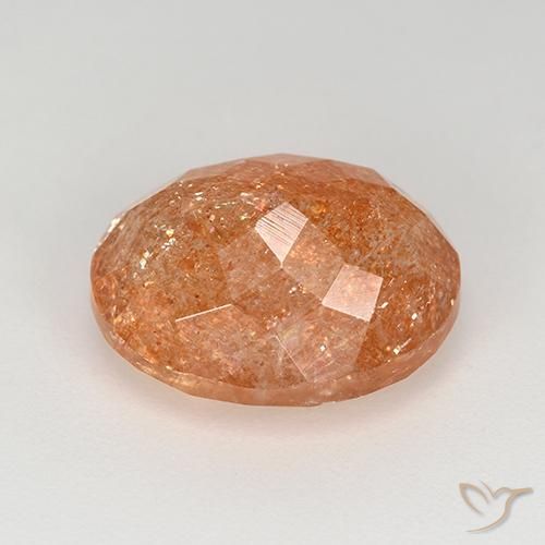 Sunstone Gemstone in 12 x 10 mm (calibrated) Size for Sale, Sunstone Stone in Medium Orange Color
