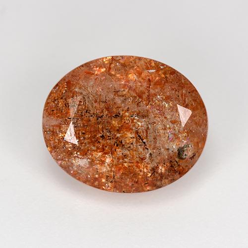Warmes Orange Sonnenstein Edelstein - 4.3ct Oval facettiert (ID: 520104)