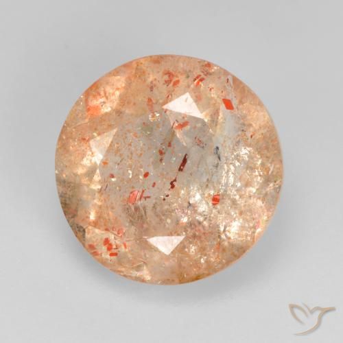 4.05 ct Orange Sunstone, 11 mm Round Cut From India, Photo A