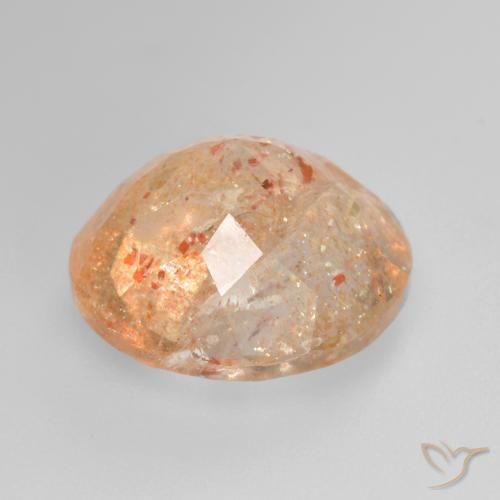 Sunstone Gemstone in 11 mm (calibrated) Size for Sale, Sunstone Stone in Light Tiger Orange Color