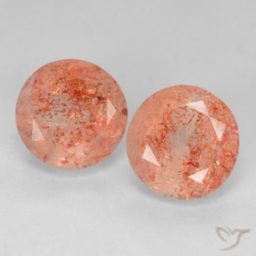 4.11ctw Natural Grapefruit Orange Sunstone, Round, Translucent