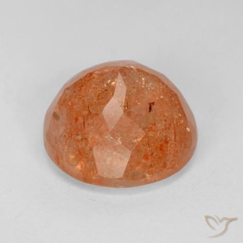 Sunstone Gemstone in 11 mm (calibrated) Size for Sale, Sunstone Stone in Reddish Orange Color
