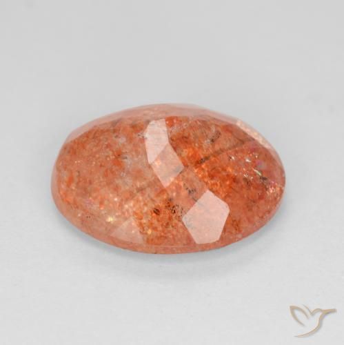 Sunstone Gemstone in 12 x 10 mm (calibrated) Size for Sale, Sunstone Stone in Medium Red Color
