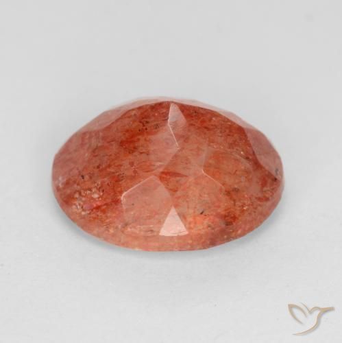 Sunstone Gemstone in 12 x 10 mm (calibrated) Size for Sale, Sunstone Stone in Medium Red Color