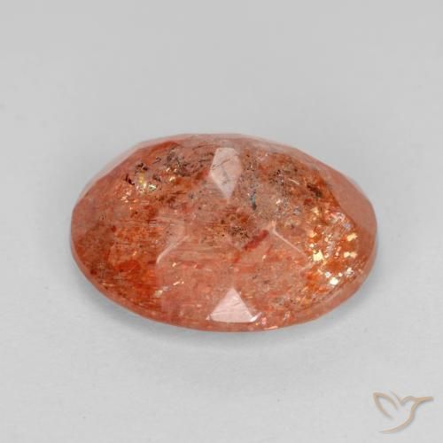 Sunstone Gemstone in 12 x 10 mm (calibrated) Size for Sale, Sunstone Stone in Medium Red Color