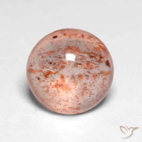 1.16ct Natural Peach Orange Sunstone, Round, Translucent