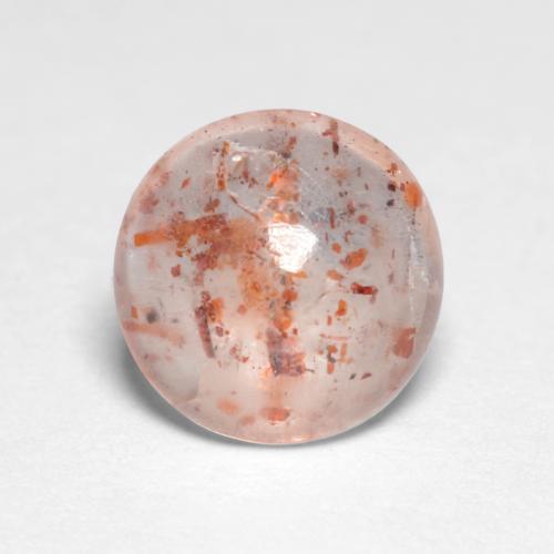 1.05 ct Orange Sunstone Stone, Natural Sunstone in Round Cabochon Shape for Sale