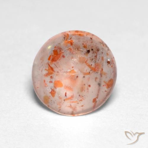 0.94 ct Orange Sunstone, 6.7 mm Round Cut From India, Photo A