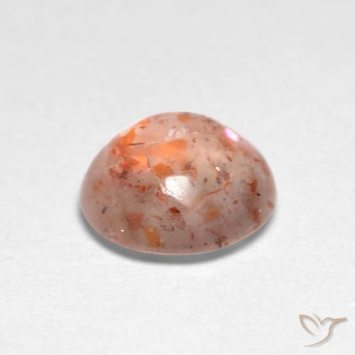 Sunstone Gemstone in 6.5 mm (calibrated) Size for Sale, Sunstone Stone in Peach Orange Color