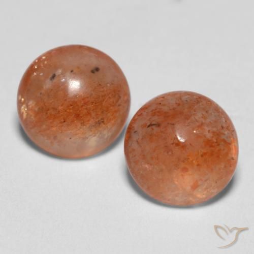 2.04 ct Orange Sunstone, 6.8 mm Round Cut From India, Photo A