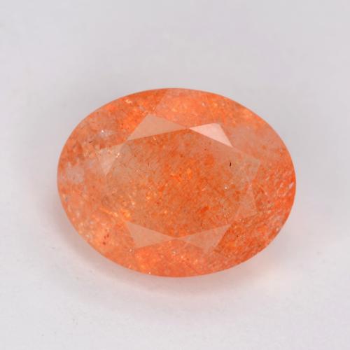 Bright Orange Sunstone Gem - 2.4ct Oval Facet (ID: 548670)