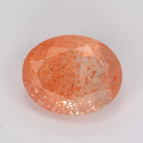 Ярко-оранжевый Солнечный Камень Камень - 2.8ct Фасетный Овал (ID: 548676)