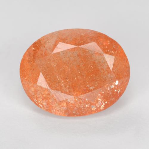 Bright Orange Sunstone Gem - 2.4ct Oval Facet (ID: 548982)