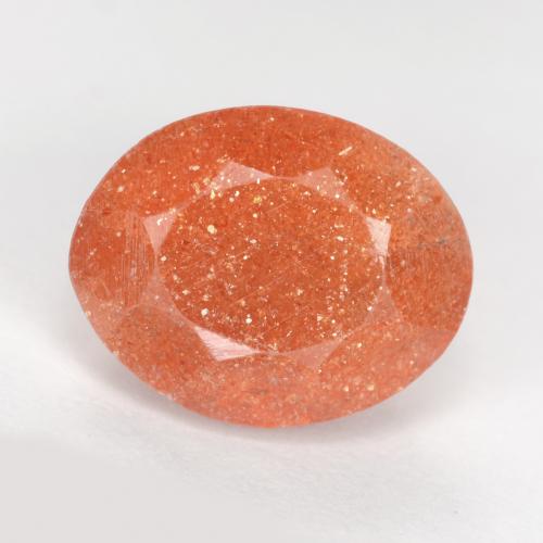 Medium Orange Sunstone Gem - 2.7ct Oval Facet (ID: 548983)