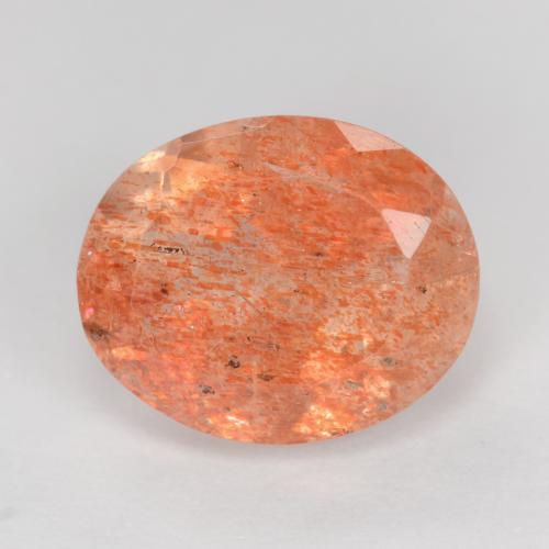 Medium Orange Солнечный Камень Камень - 2.5ct Фасетный Овал (ID: 548984)