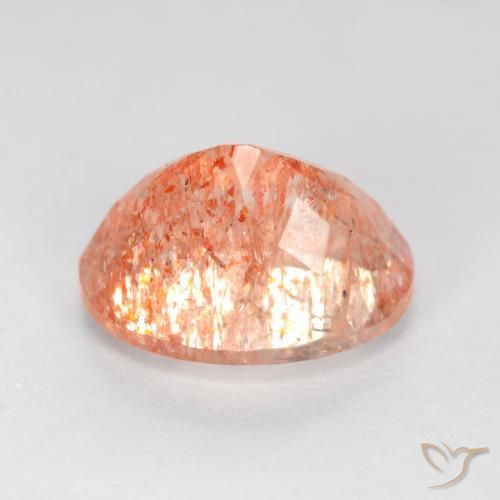 Sunstone Gemstone in 10 x 8 mm (calibrated) Size for Sale, Sunstone Stone in Medium-Light Orange Color