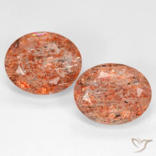 4.75 ct Orange Sunstone, 10.1 x 8.2 mm Oval Cut From India, Photo A