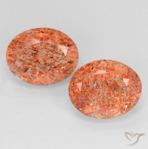 4.65 ct Orange Sunstone, 9.9 x 7.9 mm Oval Cut From India, Photo A
