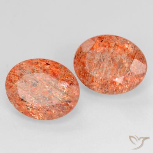 4.65 ctw Orange Sunstone Stones, Natural Sunstone in Oval Facet Shape for Sale