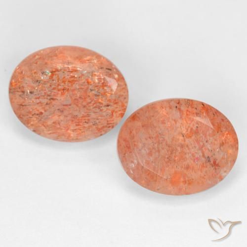 5.24ctw Natural Medium Orange Sunstone, Oval, Translucent