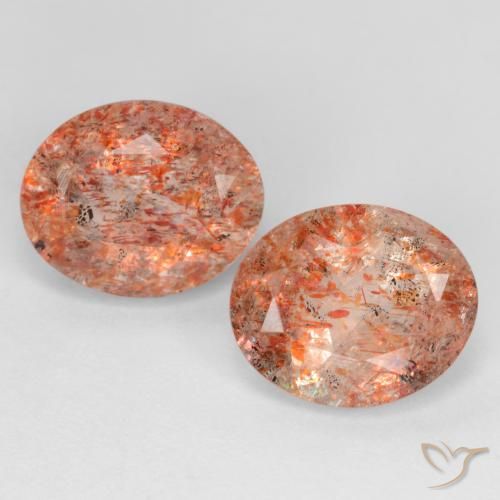4.83 ct Orange Sunstone, 10 x 8.2 mm Oval Cut From India, Photo A