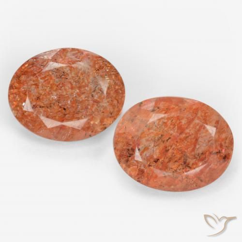 4.99ctw Natural Grapefruit Orange Sunstone, Oval, Translucent