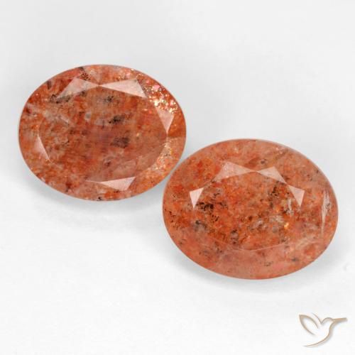 4.77ctw Natural Reddish Orange Sunstone, Oval, Translucent