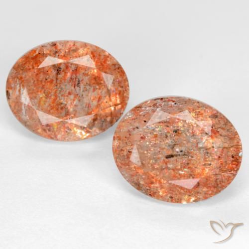 5.73ctw Natural Ginger Orange Sunstone, Oval, Translucent