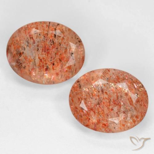 4.88ctw Natural Medium Orange Sunstone, Oval, Transparent, Photo A