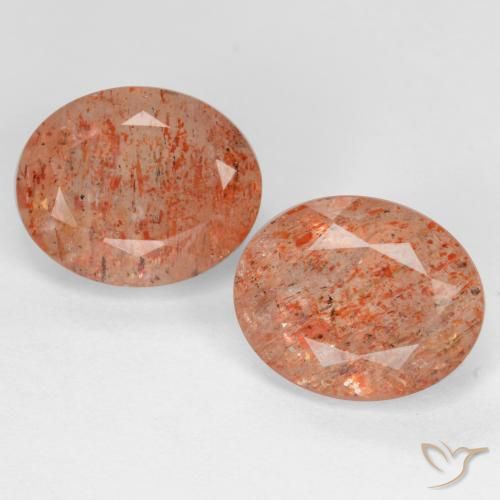 4.96 ct Orange Sunstone, 10 x 8.1 mm Oval Cut From India, Photo A