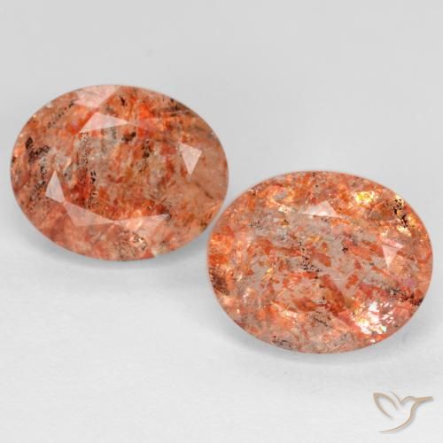 5.22 ct Orange Sunstone, 10 x 8 mm Oval Cut From India, Photo A