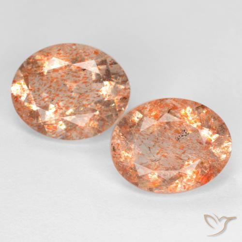 4.22 ct Orange Sunstone, 10.1 x 8.1 mm Oval Cut From India, Photo A