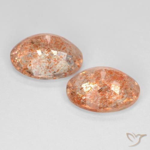 Sunstone Gemstones in 10 x 8 mm (calibrated) Size for Sale, Sunstone Stones in Light Orange Color