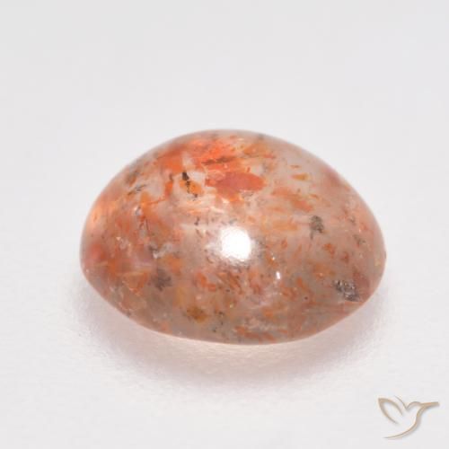 Sunstone Gemstone in 7 mm (calibrated) Size for Sale, Sunstone Stone in Medium Orange Color