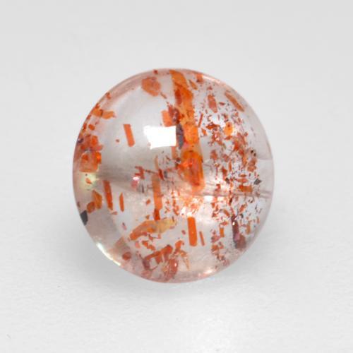 0.86 ct Orange Sunstone Stone, Natural Sunstone in Round Cabochon Shape for Sale