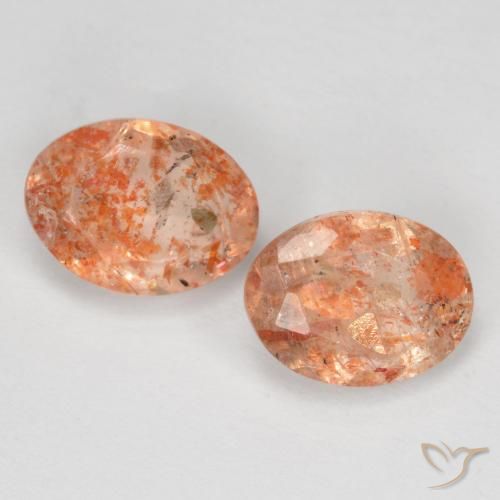 2.55 ct Orange Sunstone, 8 x 6 mm Oval Cut From India, Photo A