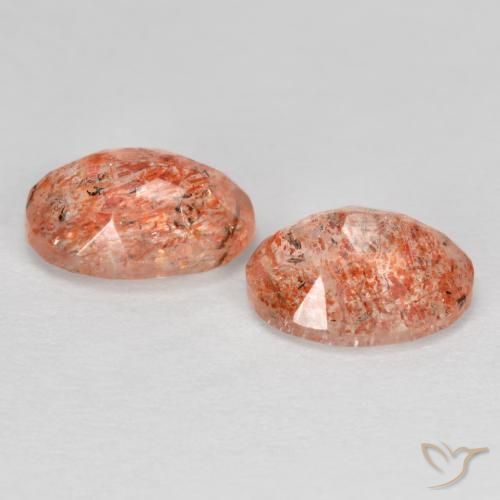 Sunstone Gemstones in 8.1 x 5.8 mm Size for Sale, Sunstone Stones in Medium Orange Color